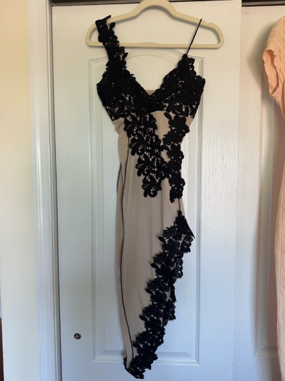 Simran Lace Asymmetric Midi Dress - Picture 2 of 3